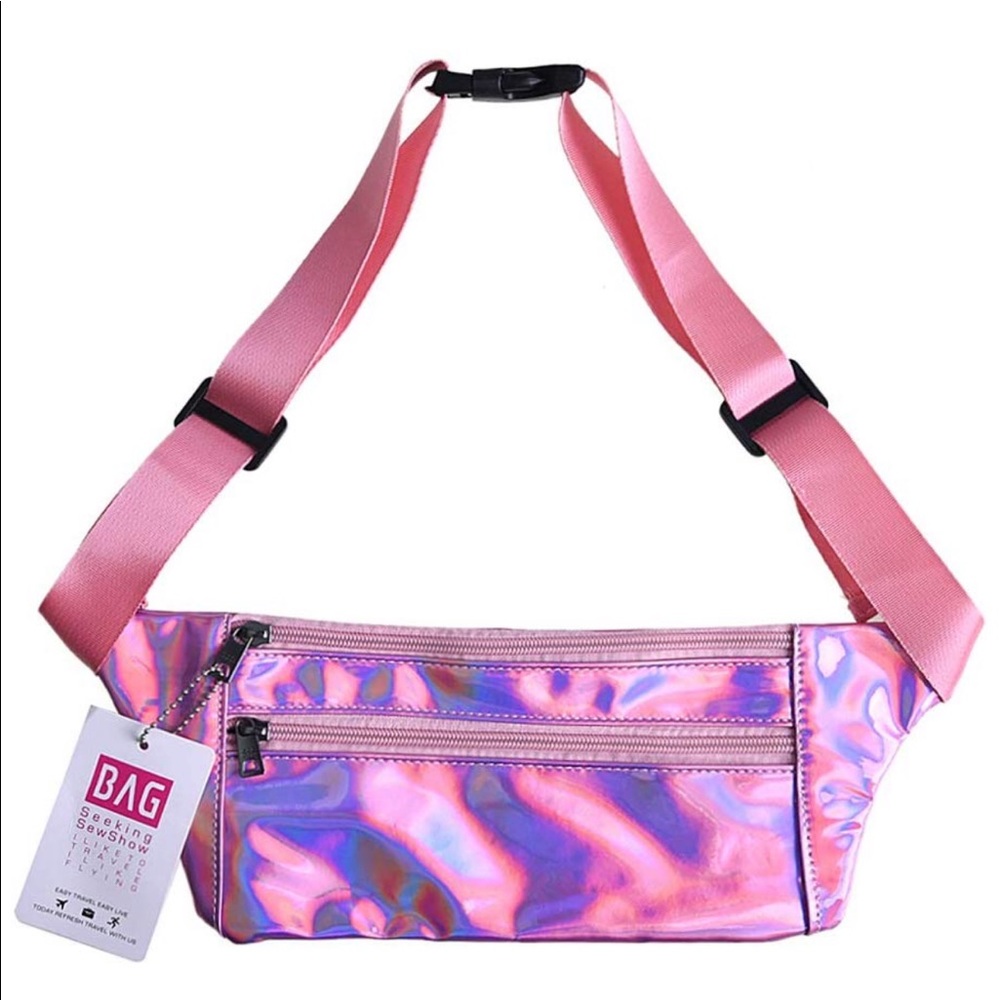 Pink Holographic Fanny Pack